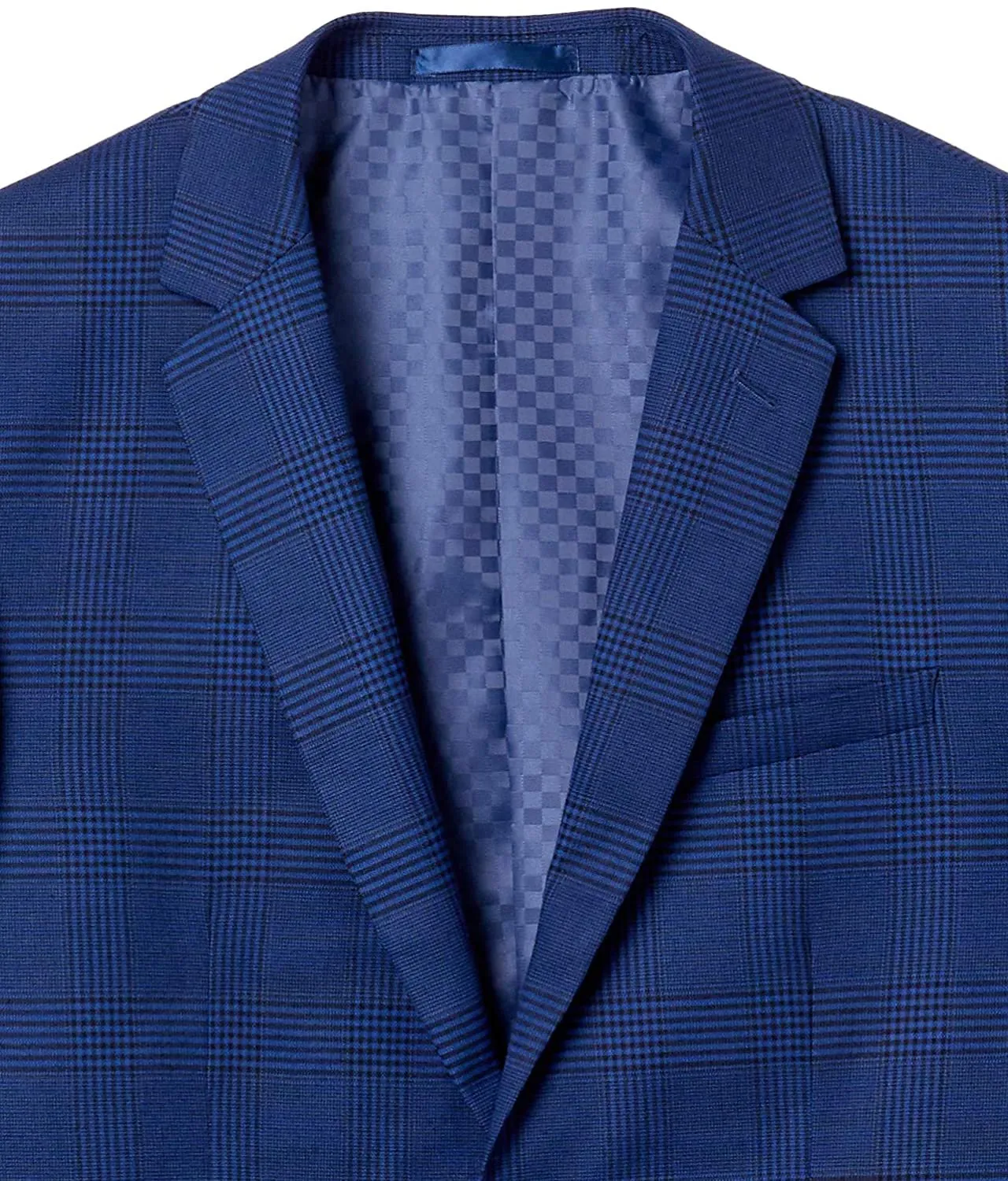 Adam Baker Mens Ultra Slim fit Notch Lapel Plaid Sport Coat/Blazer- Colors