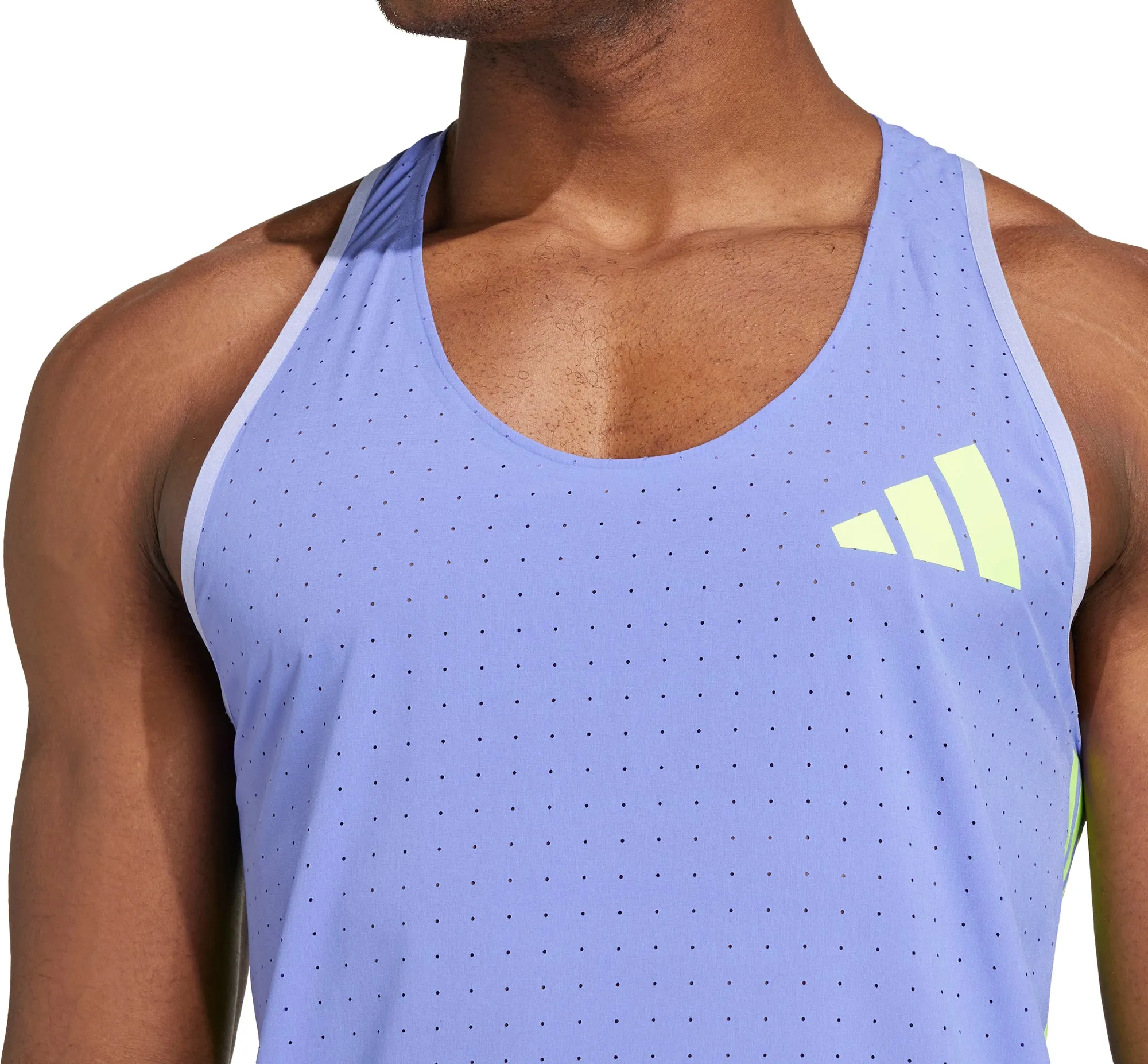 adidas Adizero Promo Mens Running Vest - Blue