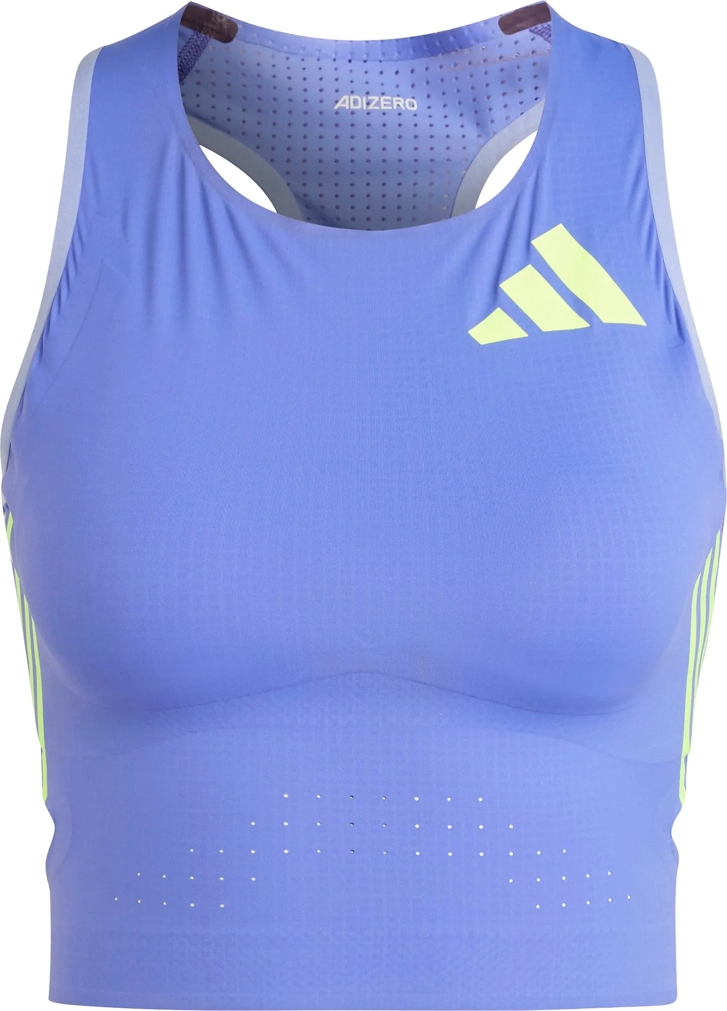 adidas Adizero Promo Womens Running Crop Top - Blue