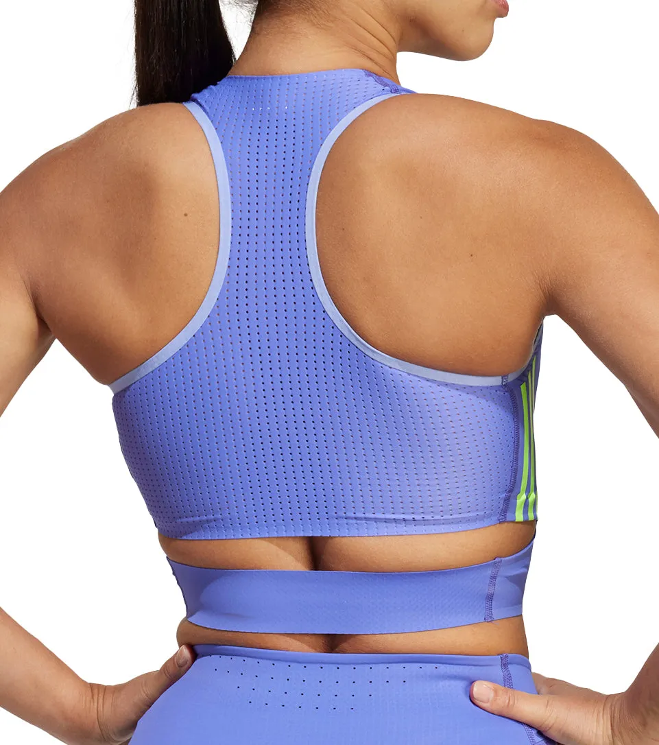 adidas Adizero Promo Womens Running Crop Top - Blue