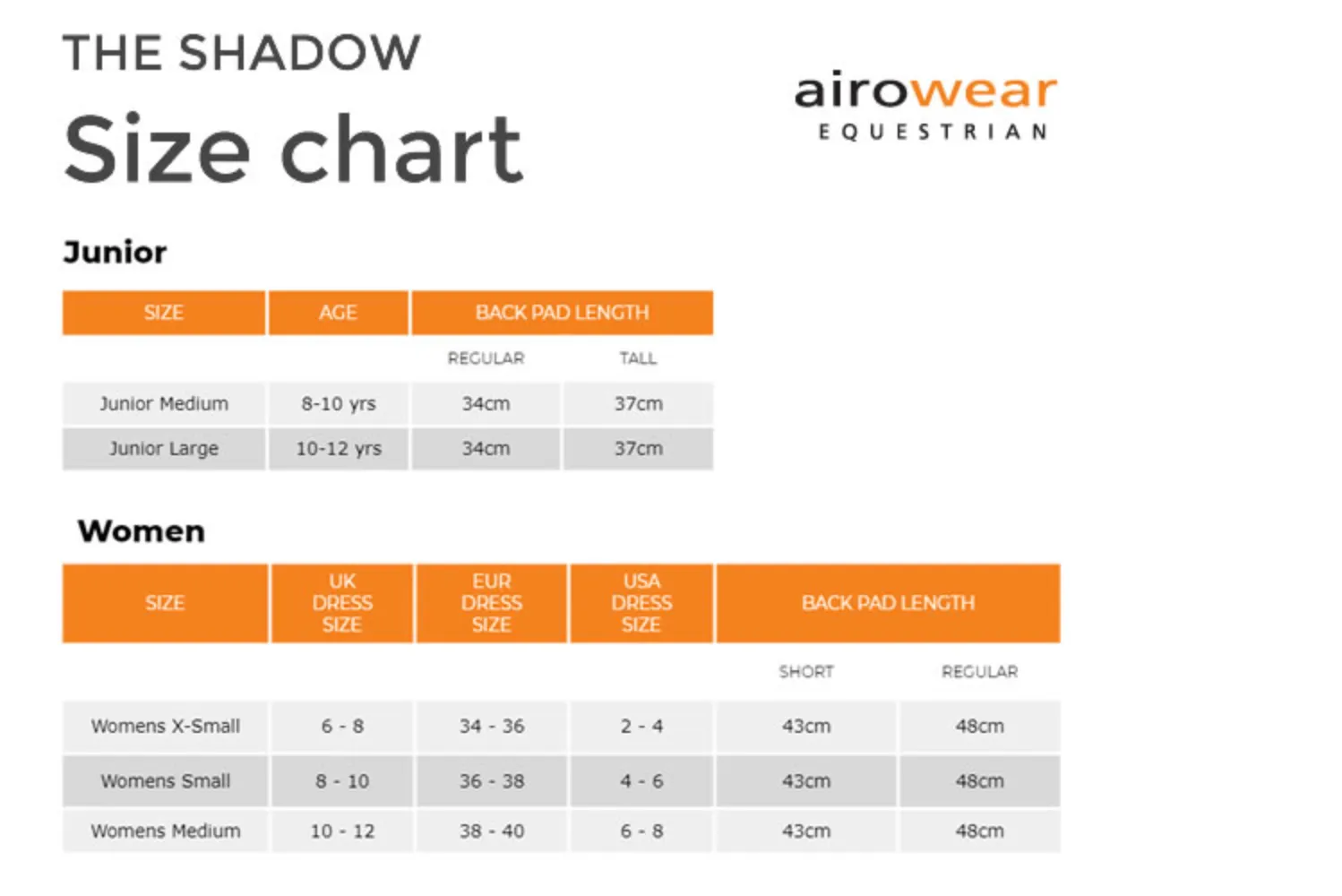 Airowear Shadow Body Protector - Sale