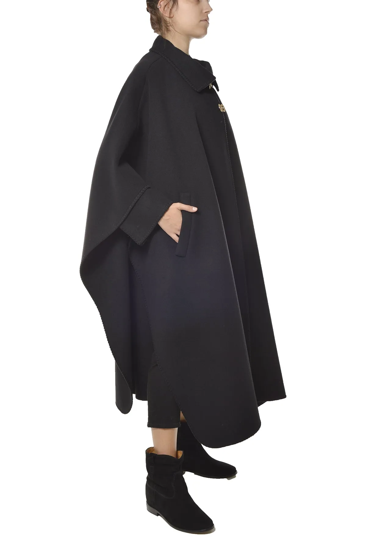 Alberta Ferretti Oversized Draped Cape