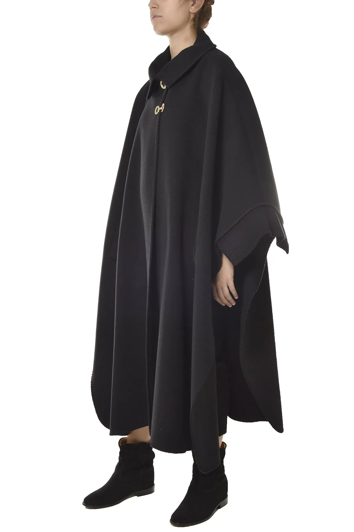 Alberta Ferretti Oversized Draped Cape