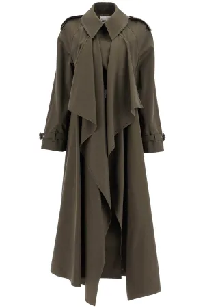 ALEXANDER MCQUEEN Trench Doppiopetto Con Pannelli Drappeggiati