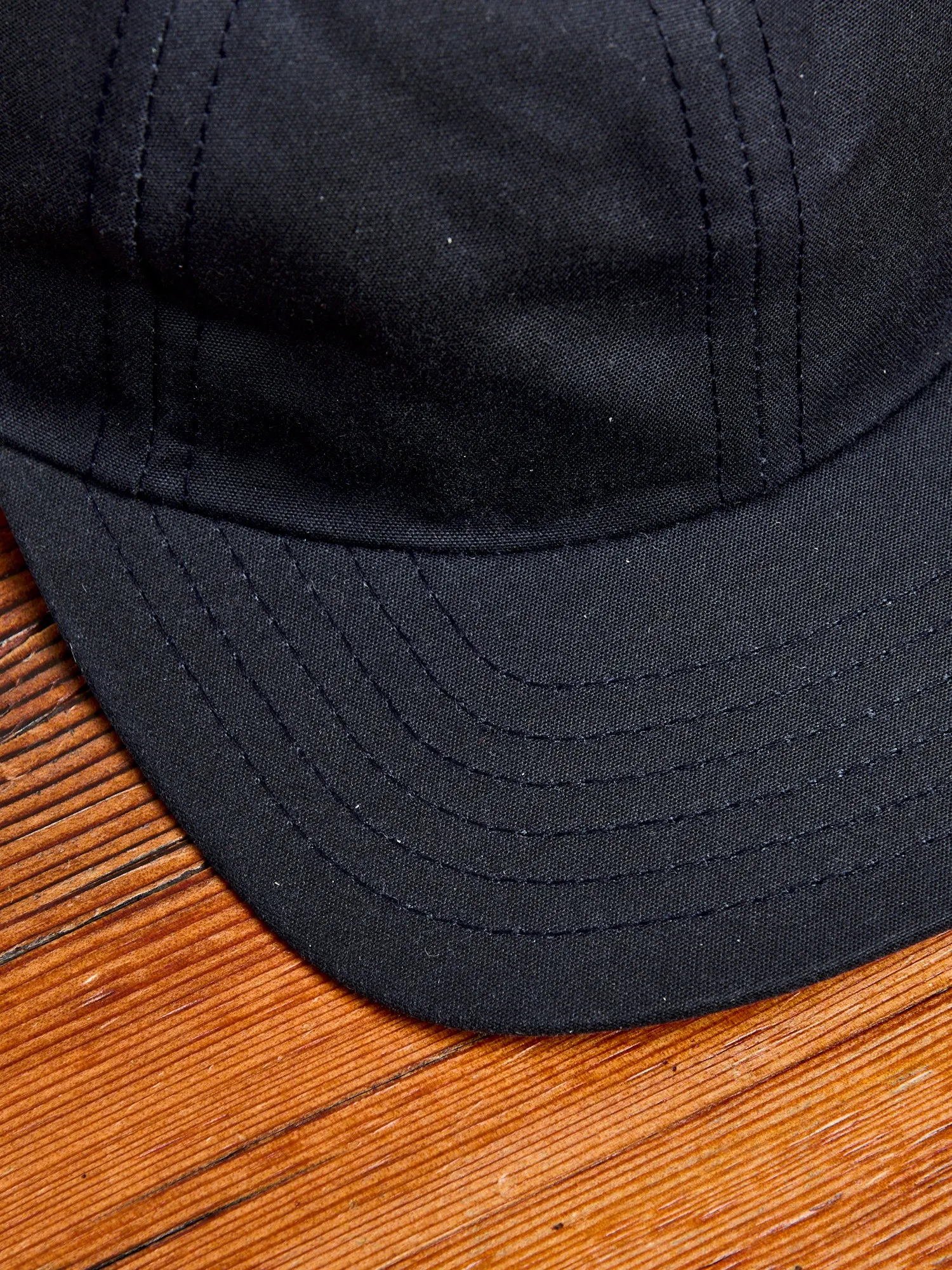 Baseball Hat in Wax Cotton Navy