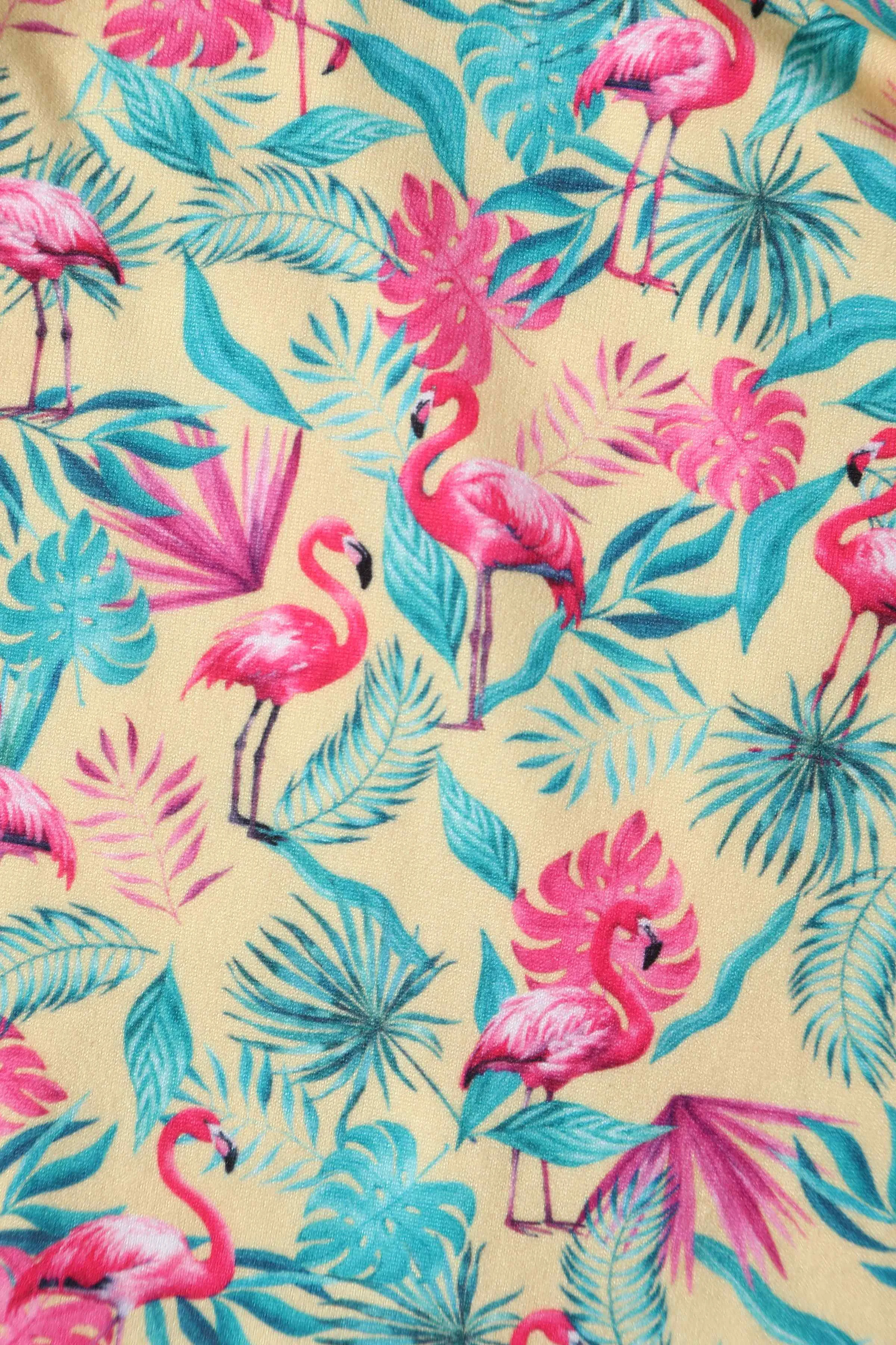 Billie Flock Star Flamingo Flared Dress