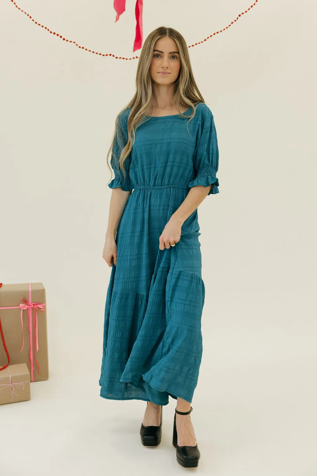 Brighton Dress-Teal