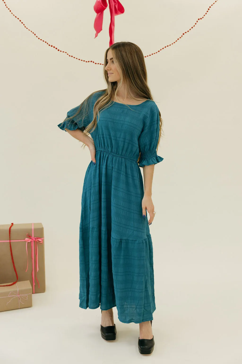 Brighton Dress-Teal