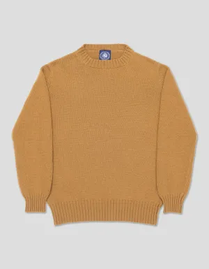 CAMEL HAIR CREW NECK SWEATER