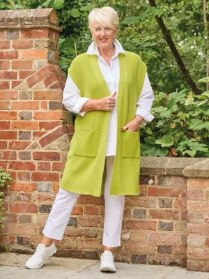 Charlene Knitted Gilet - Lime