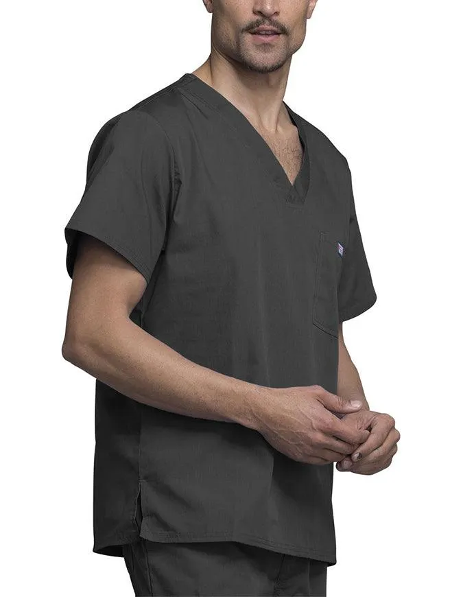 Cherokee Workwear Men's Chest Pocket V-Neck Scrub Top