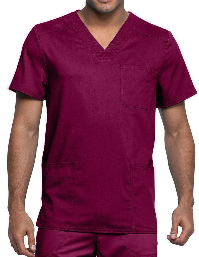 Cherokee Workwear Revolution Tech Men's 3 Pocket V-Neck Top