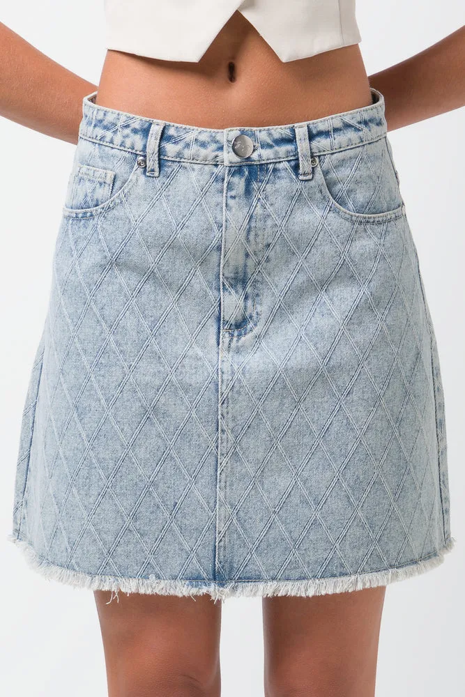 Denim Skirt Light Blue