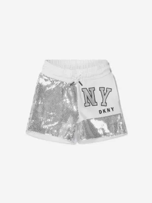 DKNY Girls Sequin Logo Shorts