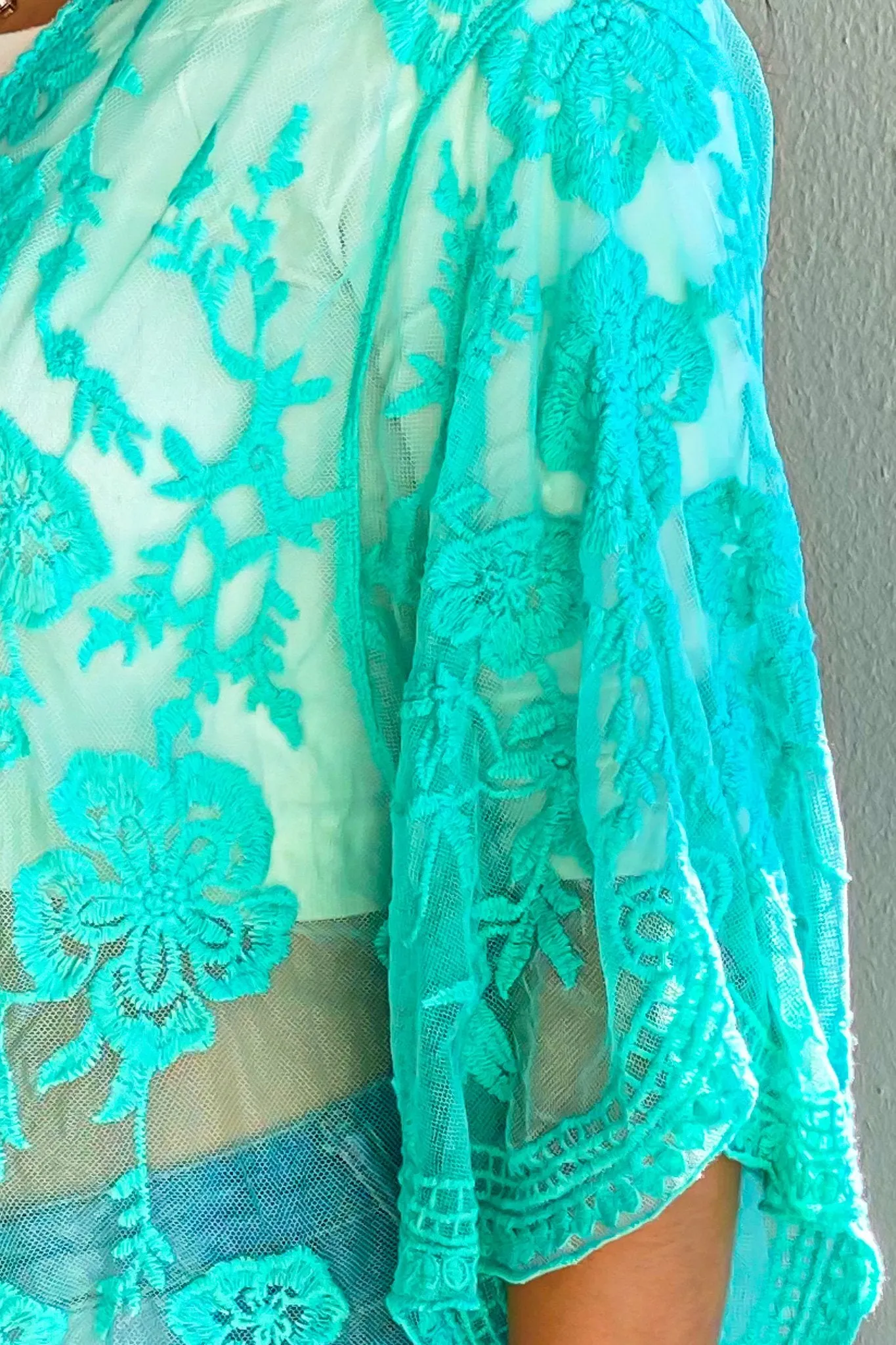 Emerald Lace Kimono