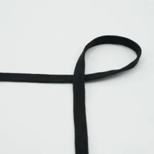 Flat Drawstring Cord - Black