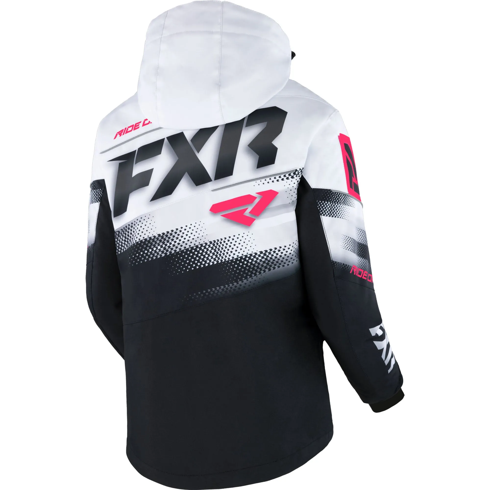 FXR Boost FX Snowmobile Jacket Black/White/Fuchsia