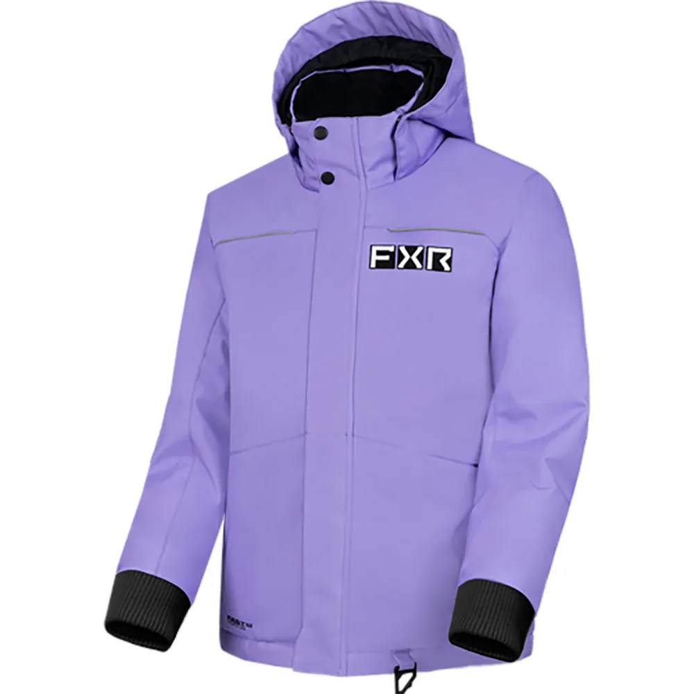 FXR Child Kicker Snowmobile Jacket Lilac/Black Purple