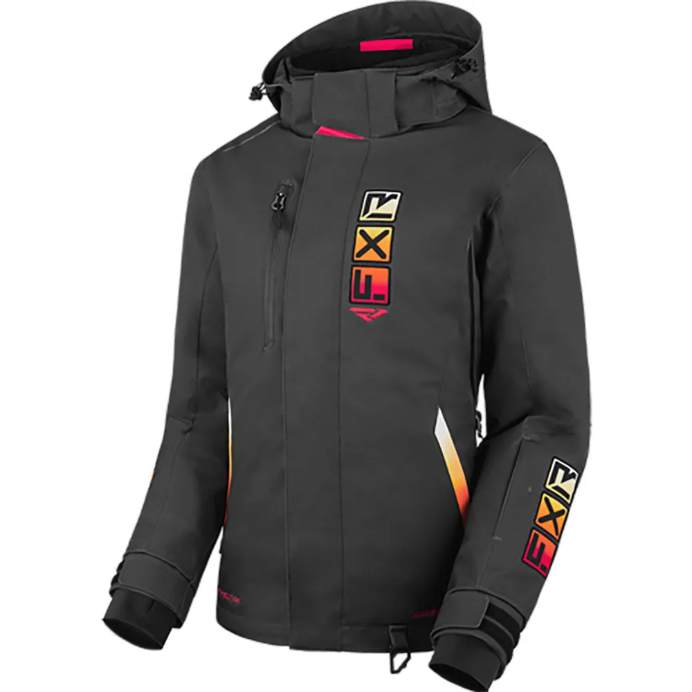 FXR Evo FX Snowmobile Jacket Asphalt/Sunrise Grey