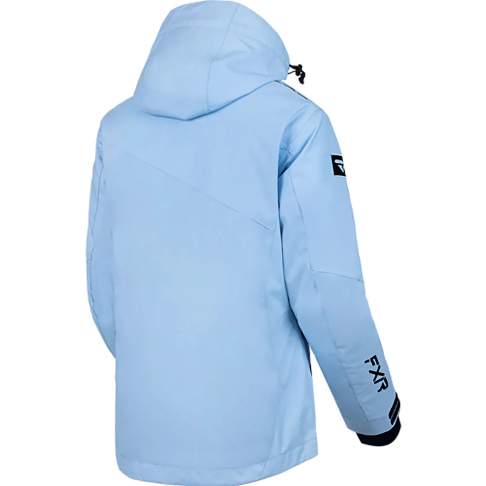 FXR Womens Edge Snowmobile Jacket Black/Maui Blue