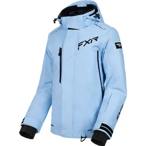 FXR Womens Edge Snowmobile Jacket Black/Maui Blue