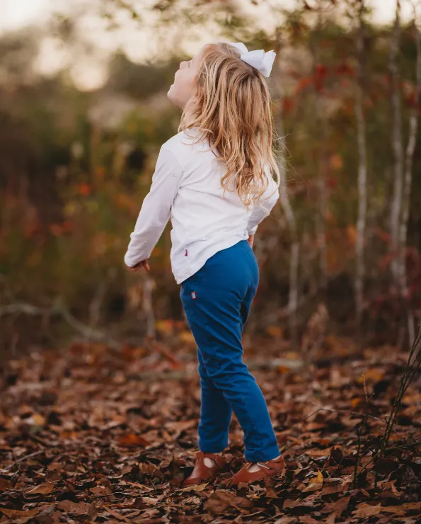 Girls Soft Cotton Jersey Long Sleeve Tee | Teal