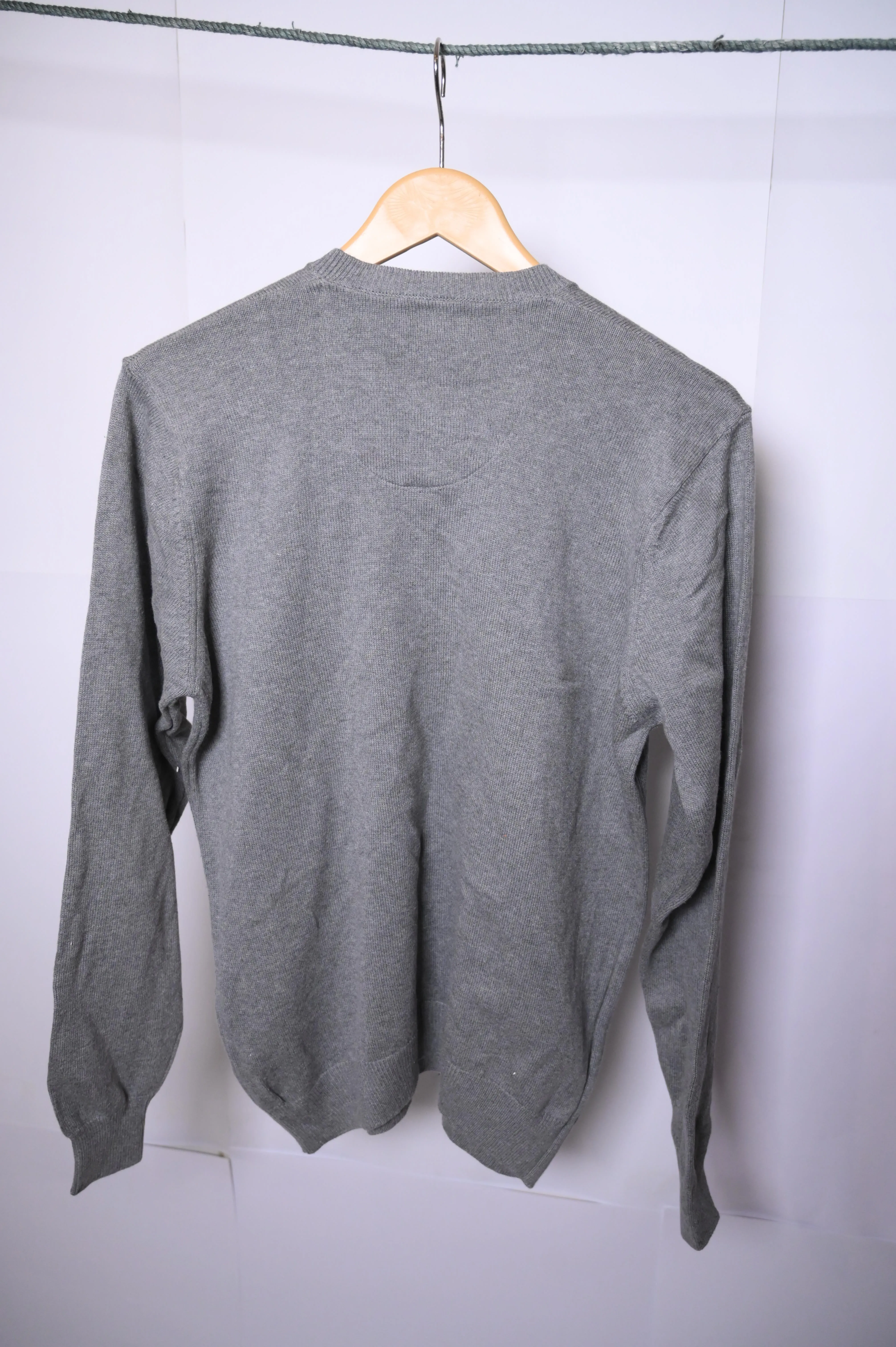 Grey Blue Harbour Medium Sweater (V-Neck)