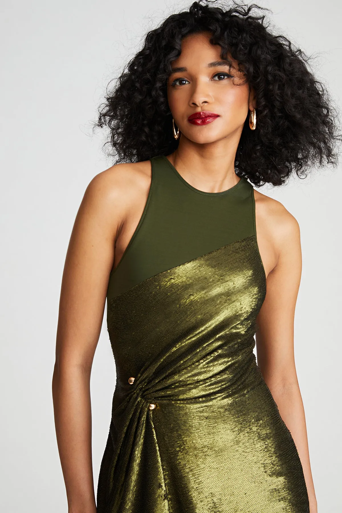 Ida Dress In Sequin And Jersey