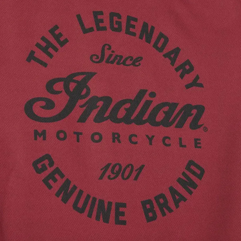 Indian Motorcycle  Mens Script Icon Performance T-Shirt Tee Soft Light Comfy Port