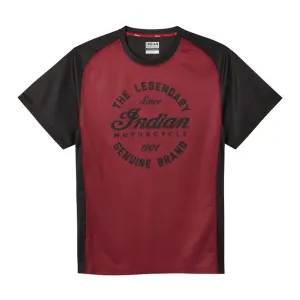 Indian Motorcycle  Mens Script Icon Performance T-Shirt Tee Soft Light Comfy Port