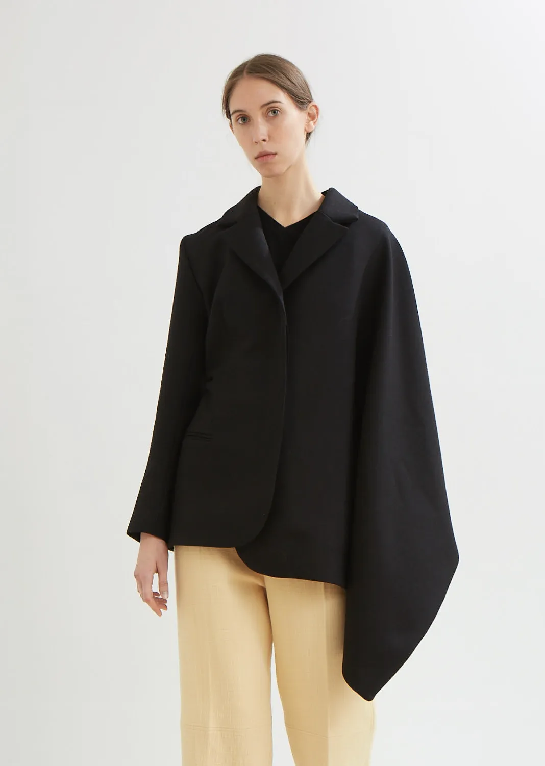 La Veste Bibi Wool Cape Blazer