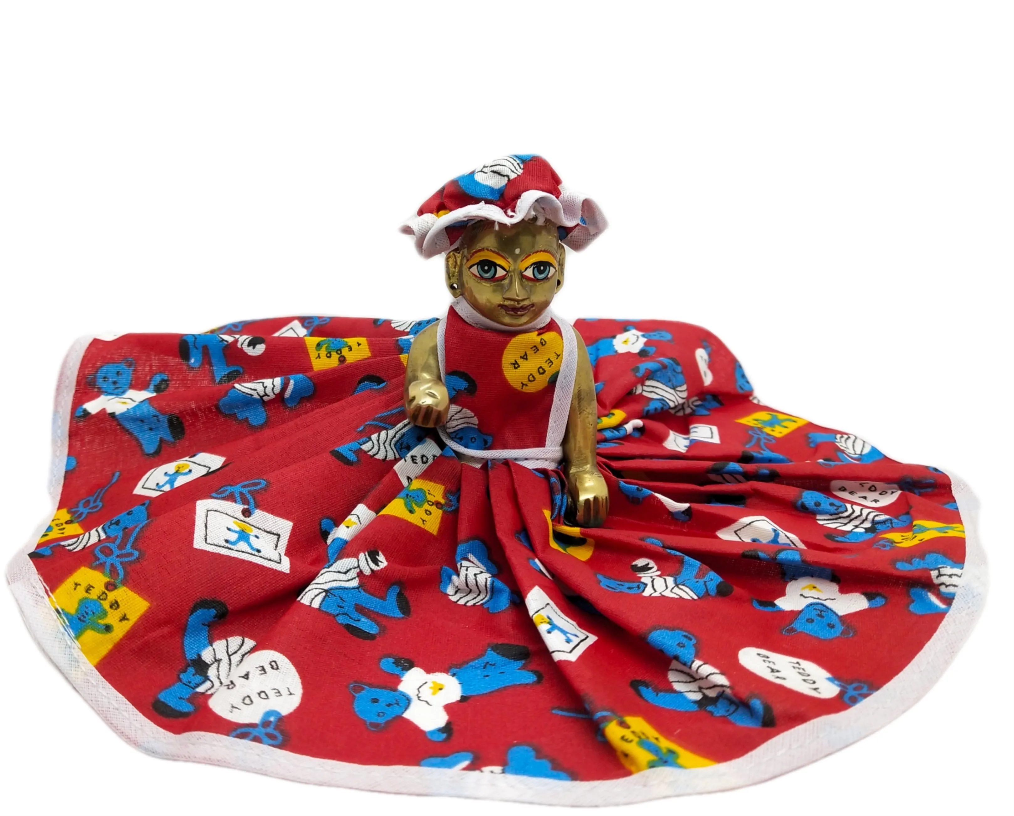 laddu gopal cotton dress (pack of 4) , random colour