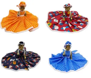 laddu gopal cotton dress (pack of 4) , random colour