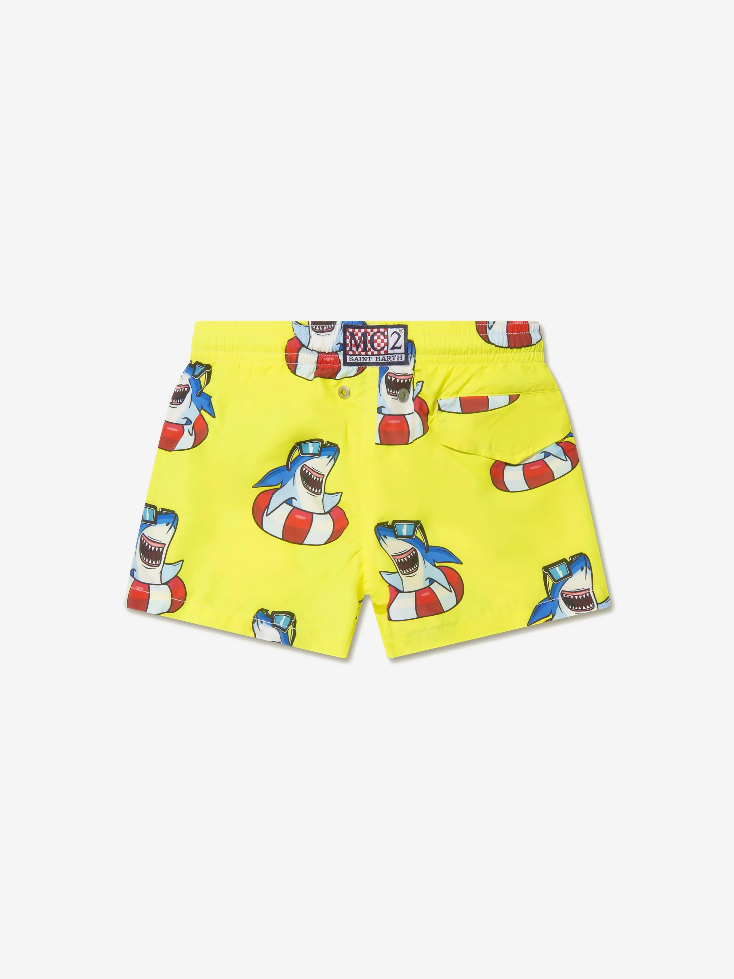 MC2 Saint Barth Boys Beach Shark Swim Shorts in Multicolour