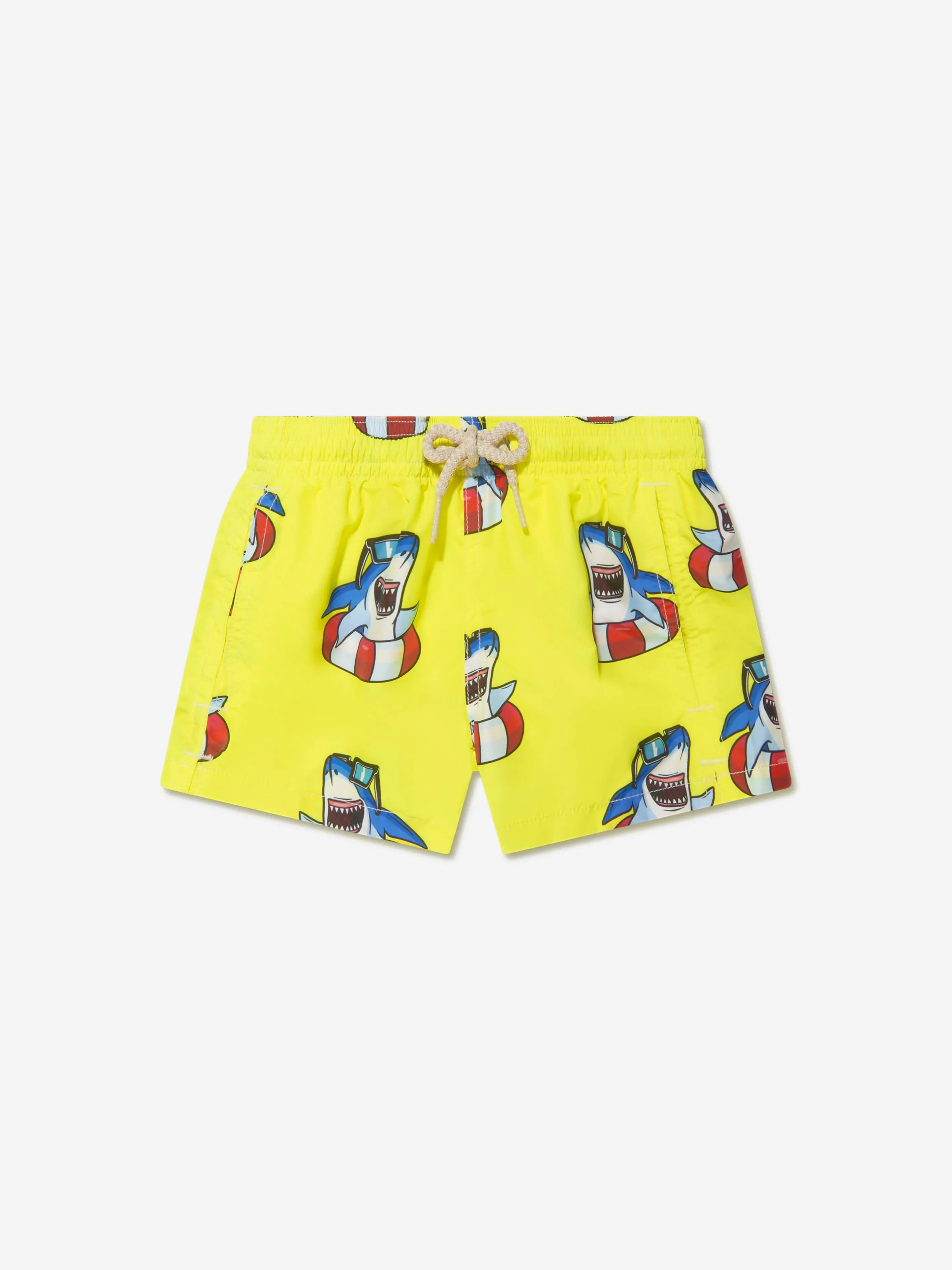 MC2 Saint Barth Boys Beach Shark Swim Shorts in Multicolour