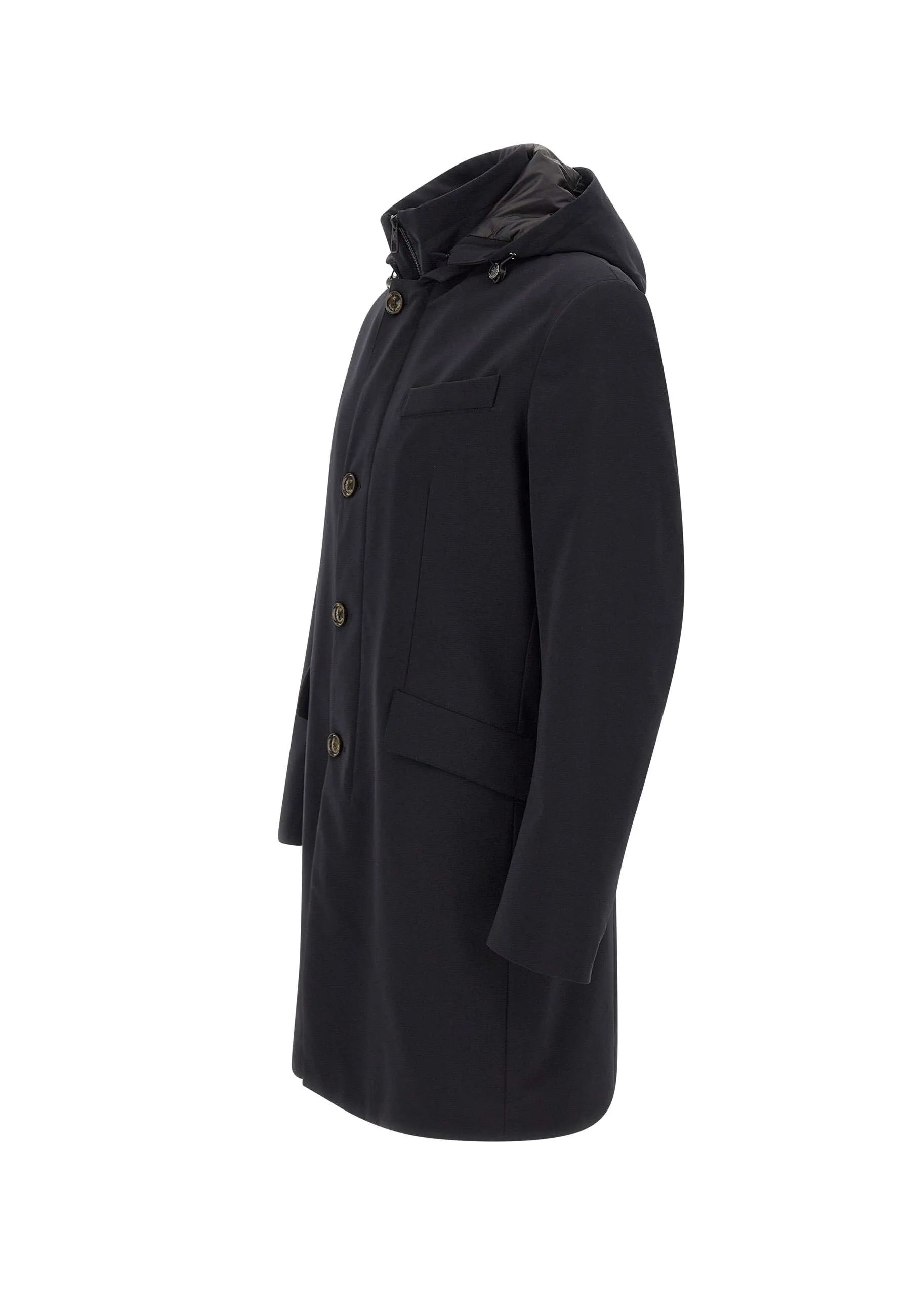 Midnight Blue Padded Parka with Hood