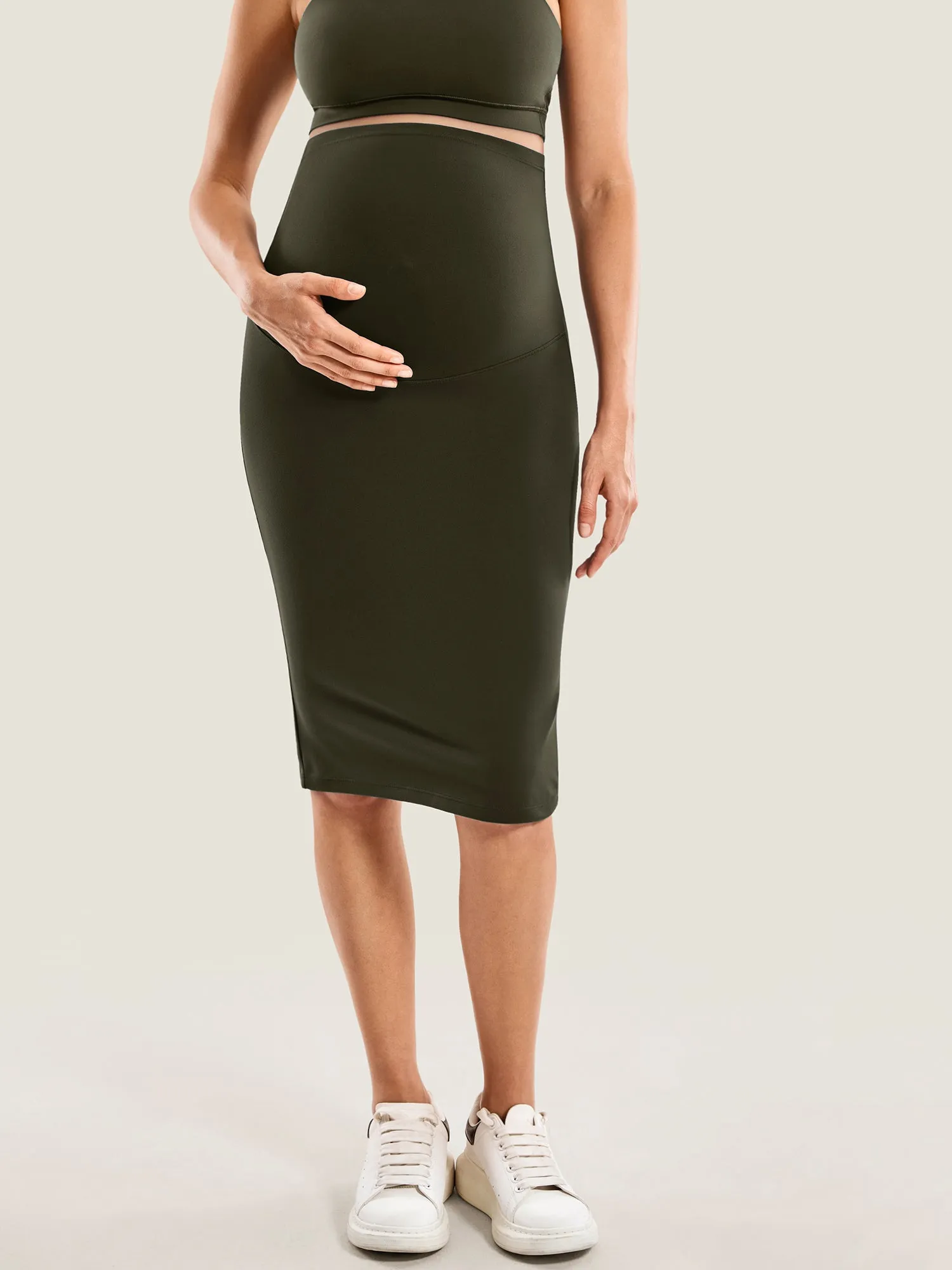 Natrelax® Maternity High Waisted Midi Skirts