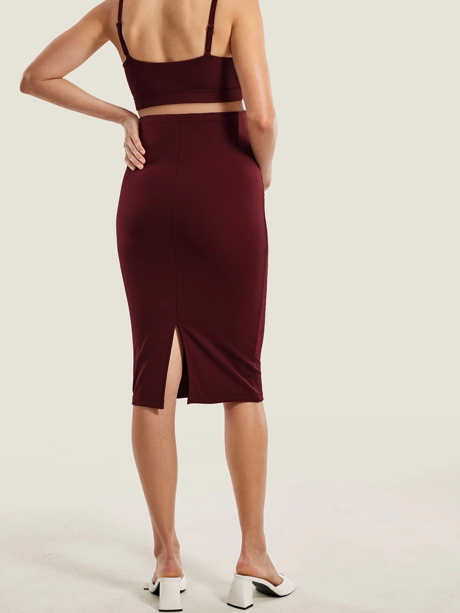 Natrelax® Maternity High Waisted Midi Skirts