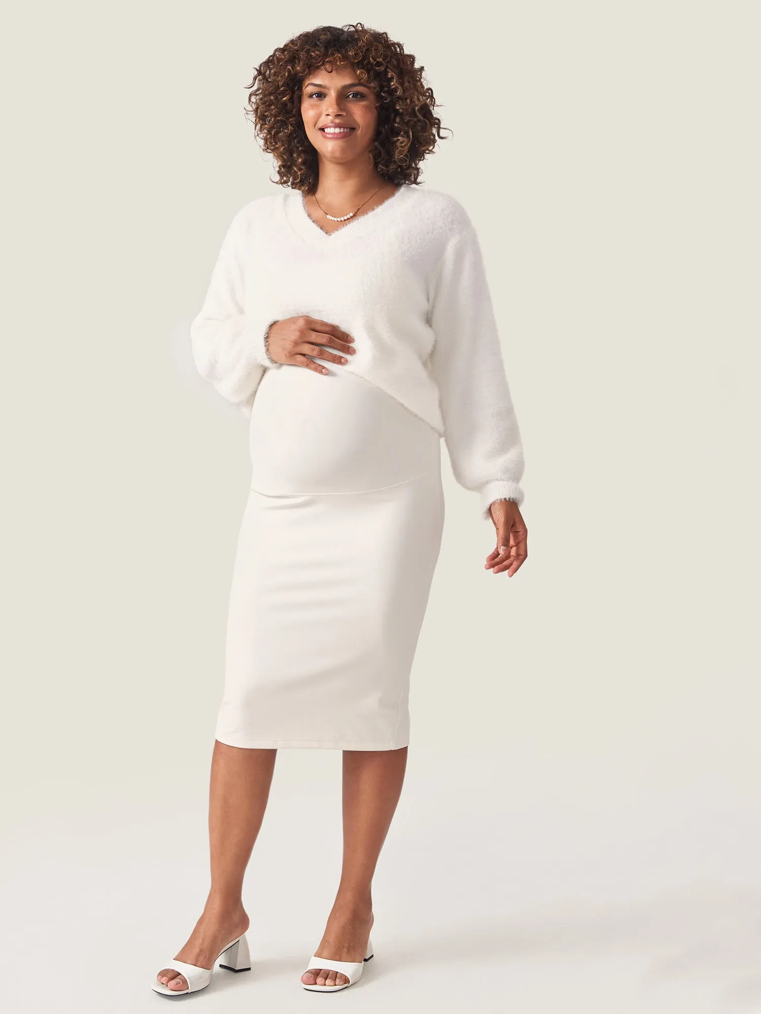 Natrelax® Maternity High Waisted Midi Skirts