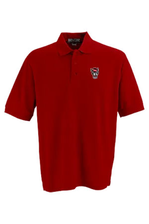 NC State Wolfpack Red Wolfhead Soft-Blend Pique Polo