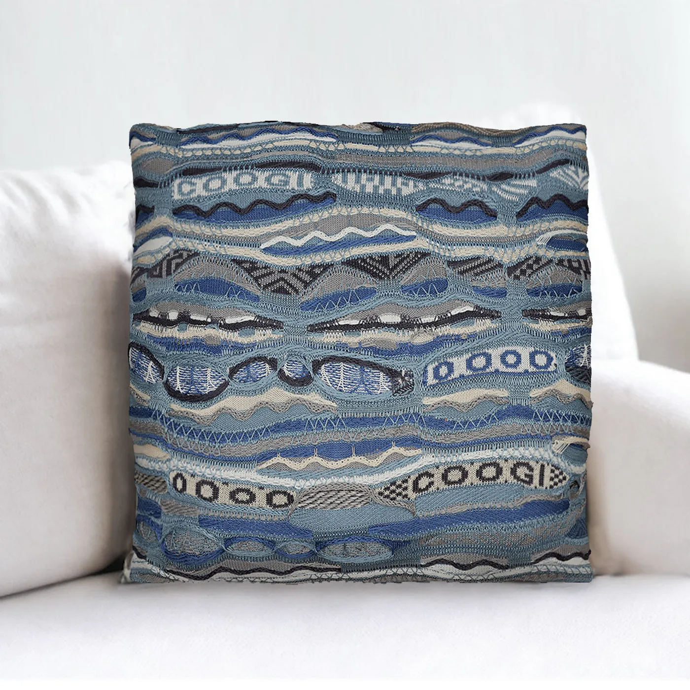 New - COOGI Pacific Blue Throw Pillow 18x18 Inch