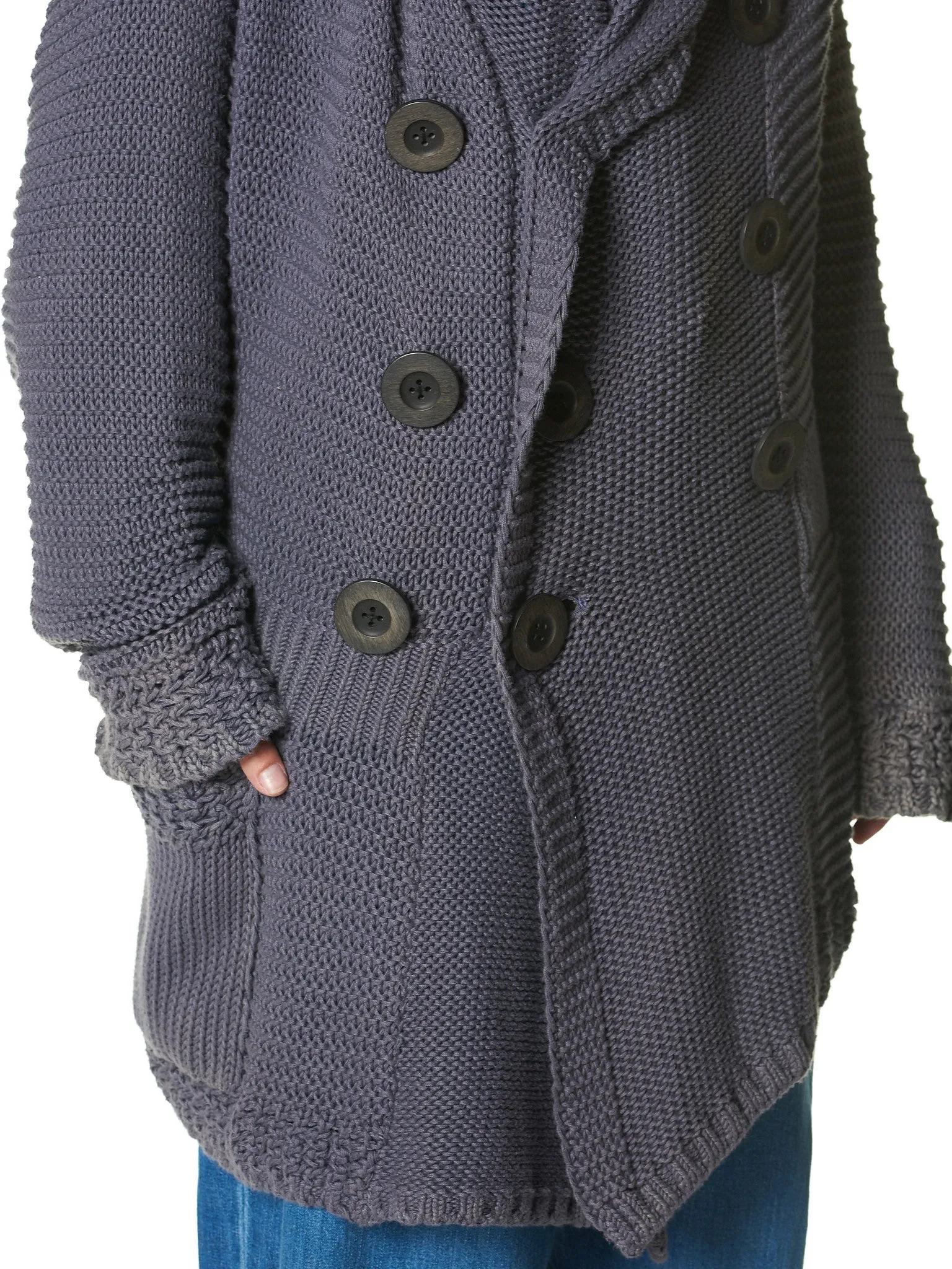 Oversized Knit Coat (K1401KN110 EGGLANT)