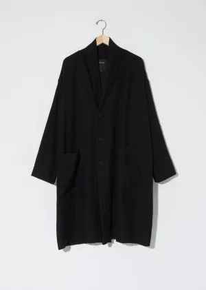 Oversized Wool Coat — Black