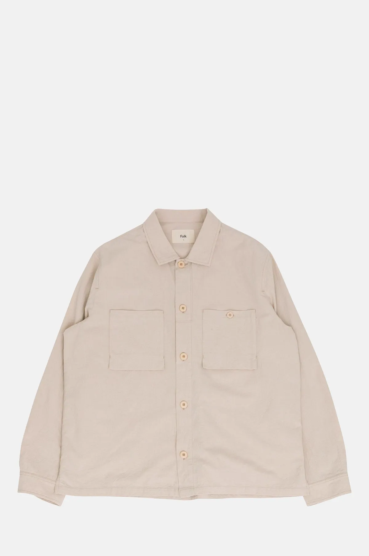 Patch Overshirt Soft Pink Crinkle