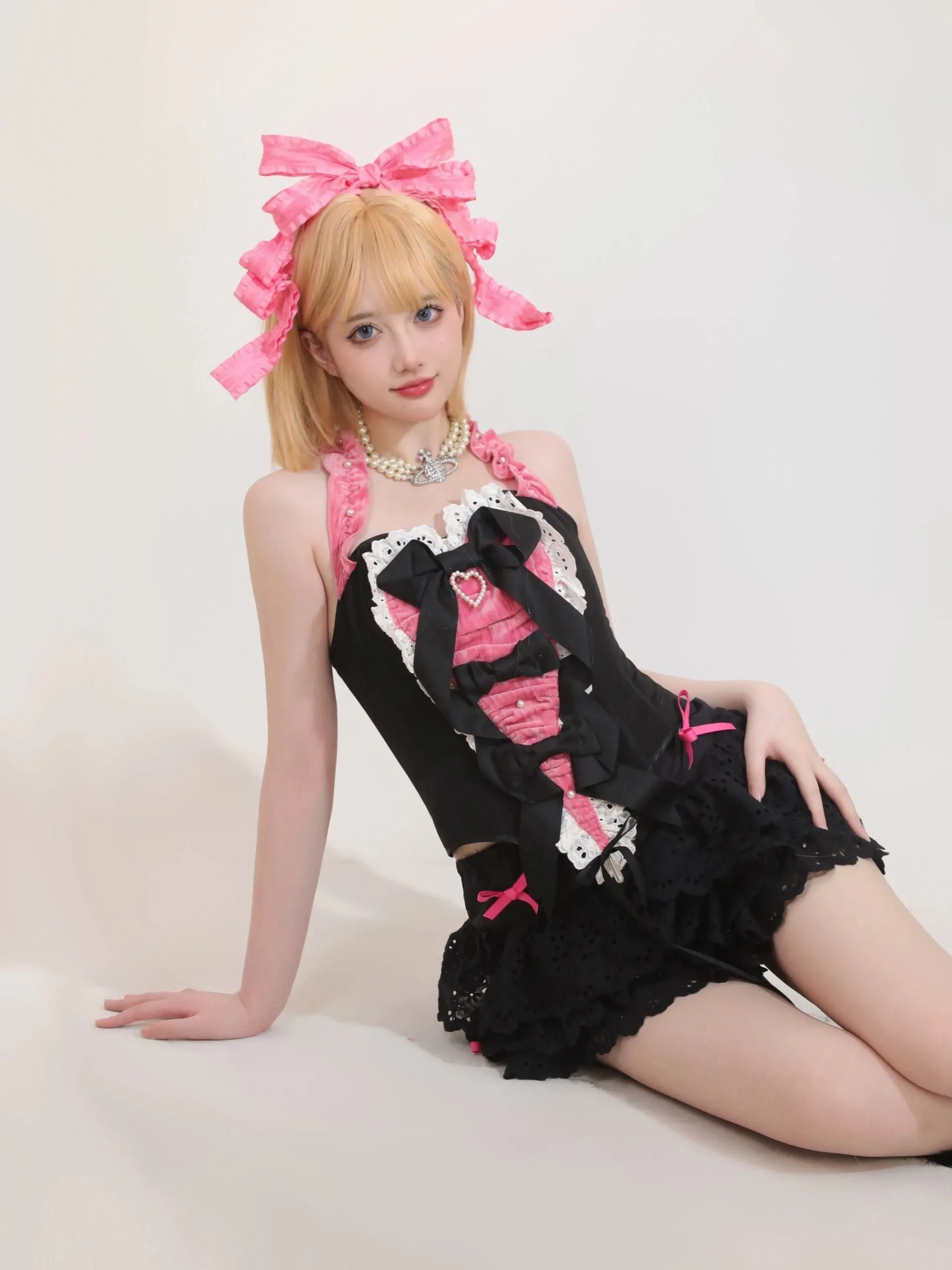 [PeilieeShop x Stasera] Ribbon Poem Handmade Corset Top Christmas