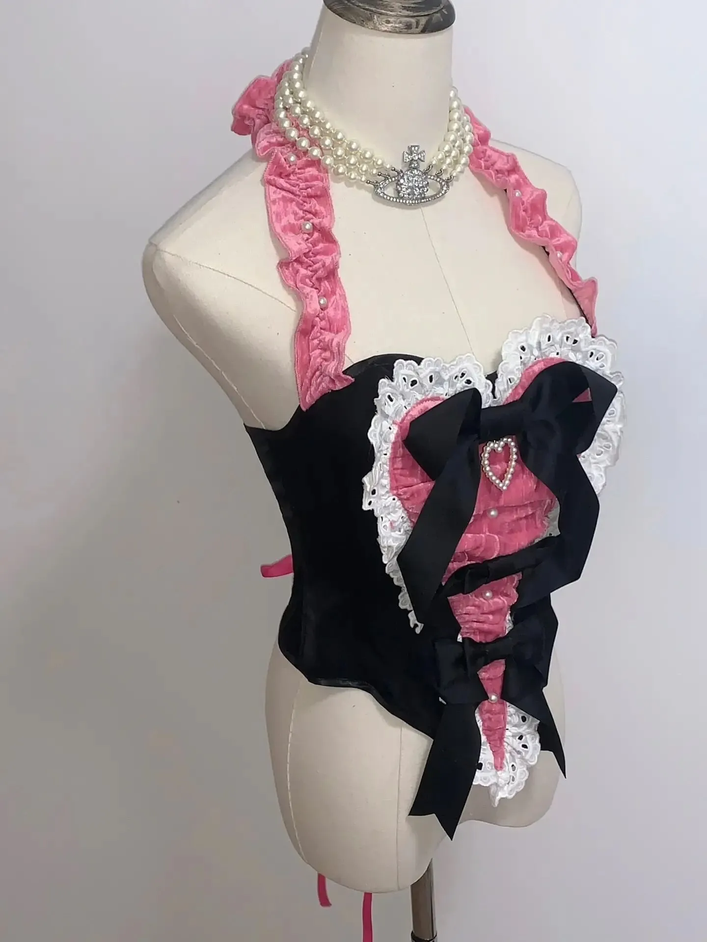 [PeilieeShop x Stasera] Ribbon Poem Handmade Corset Top Christmas