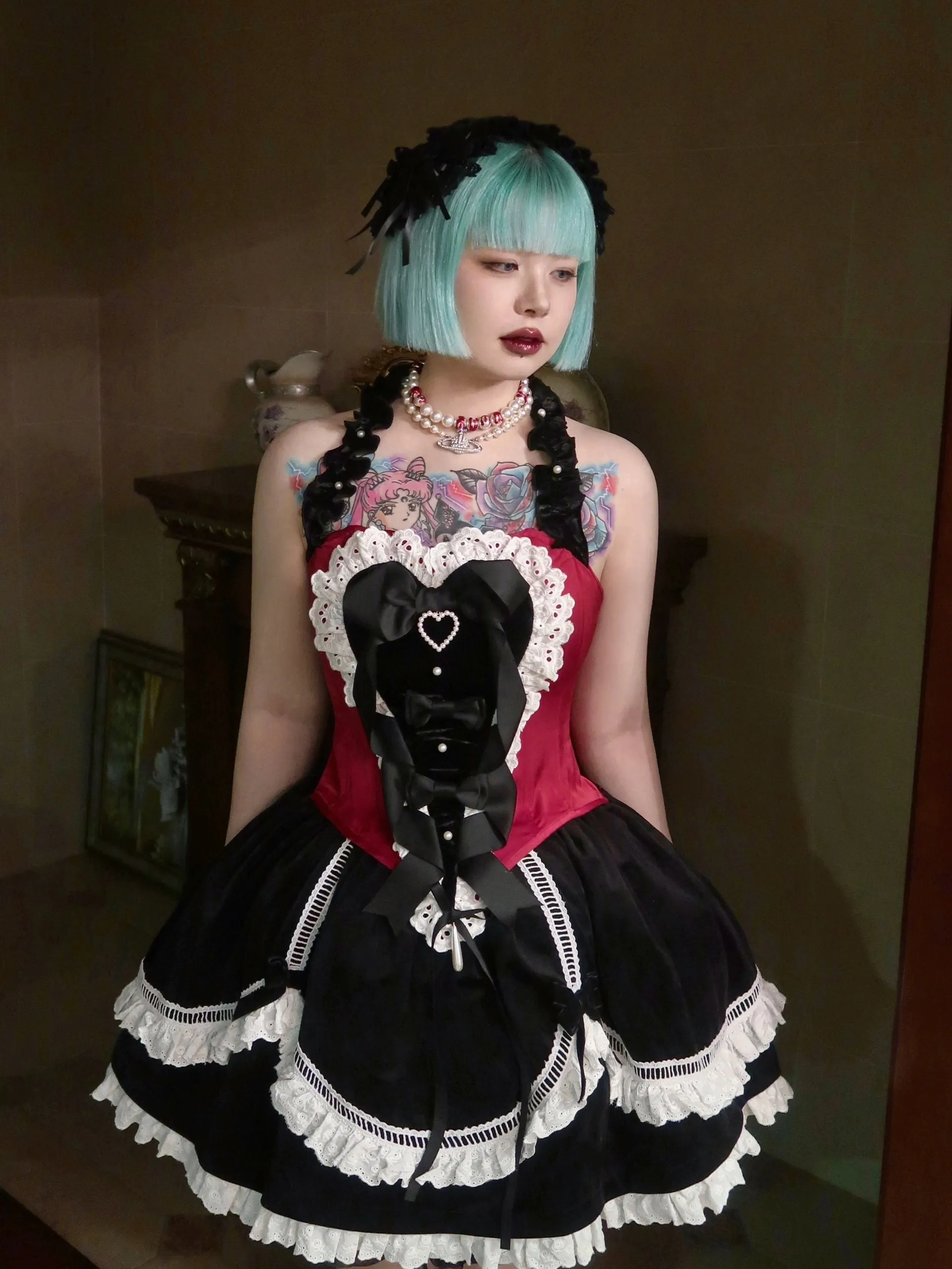 [PeilieeShop x Stasera] Ribbon Poem Handmade Corset Top Christmas