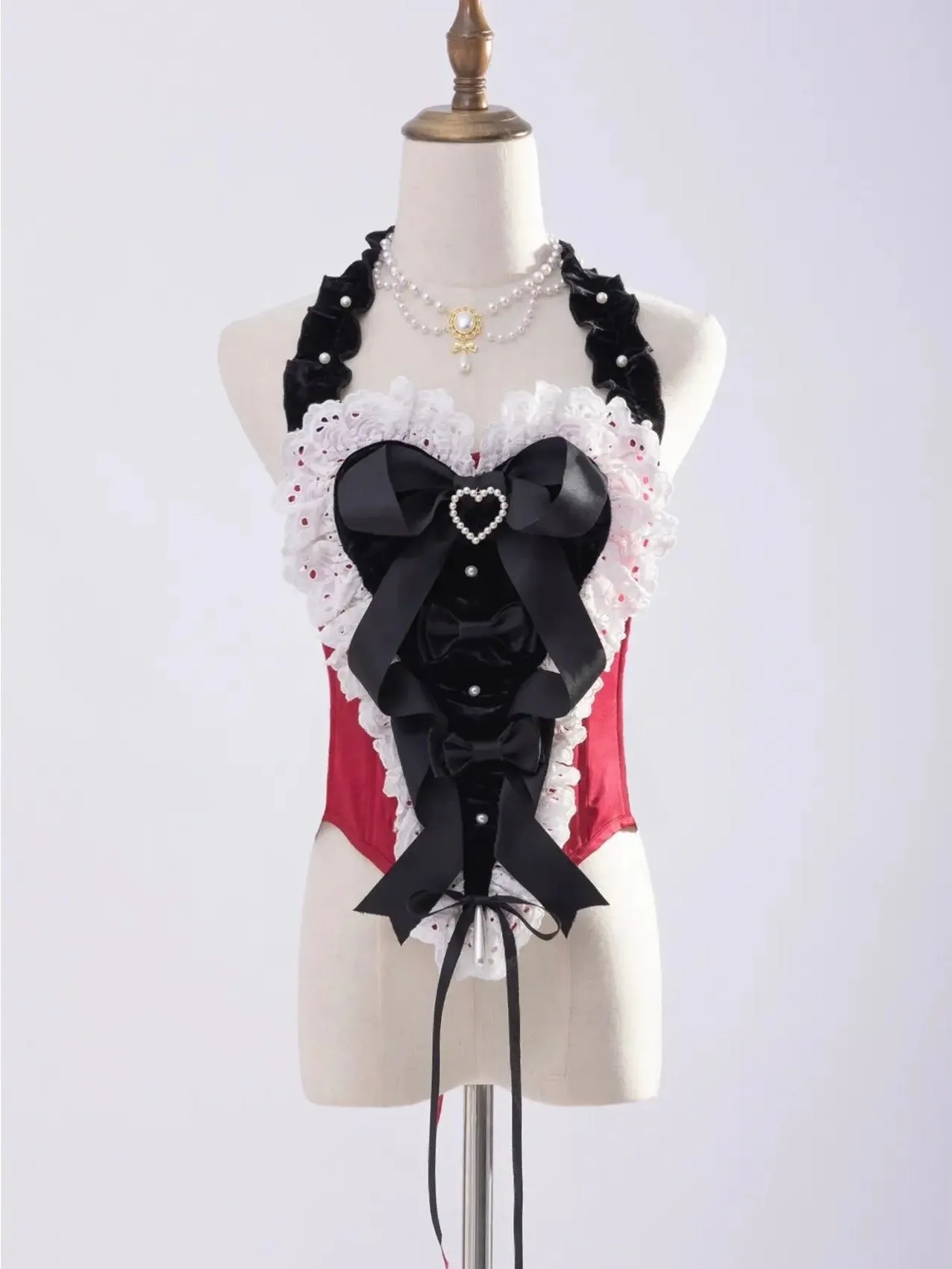 [PeilieeShop x Stasera] Ribbon Poem Handmade Corset Top Christmas