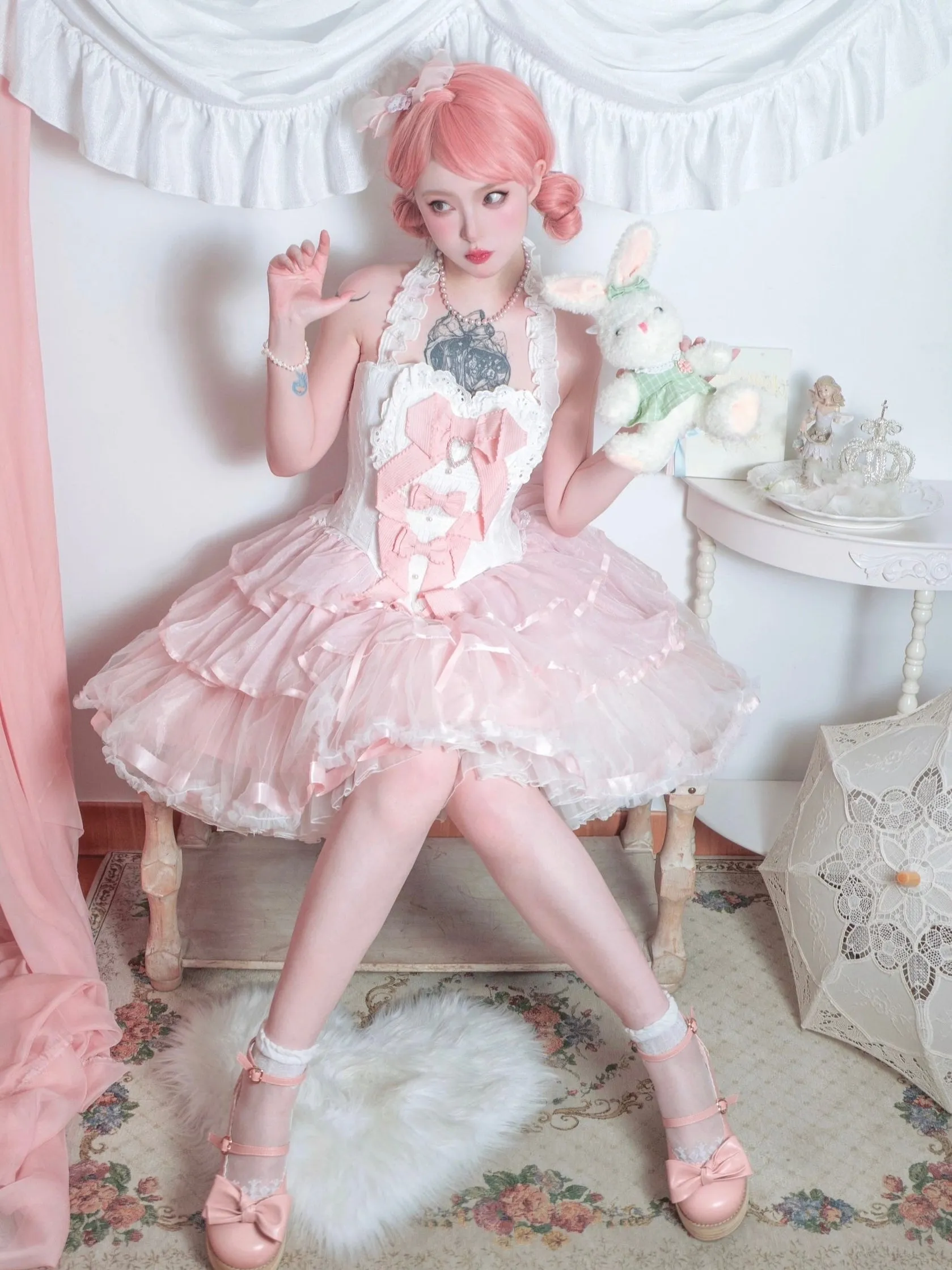 [PeilieeShop x Stasera] Ribbon Poem Handmade Corset Top Christmas