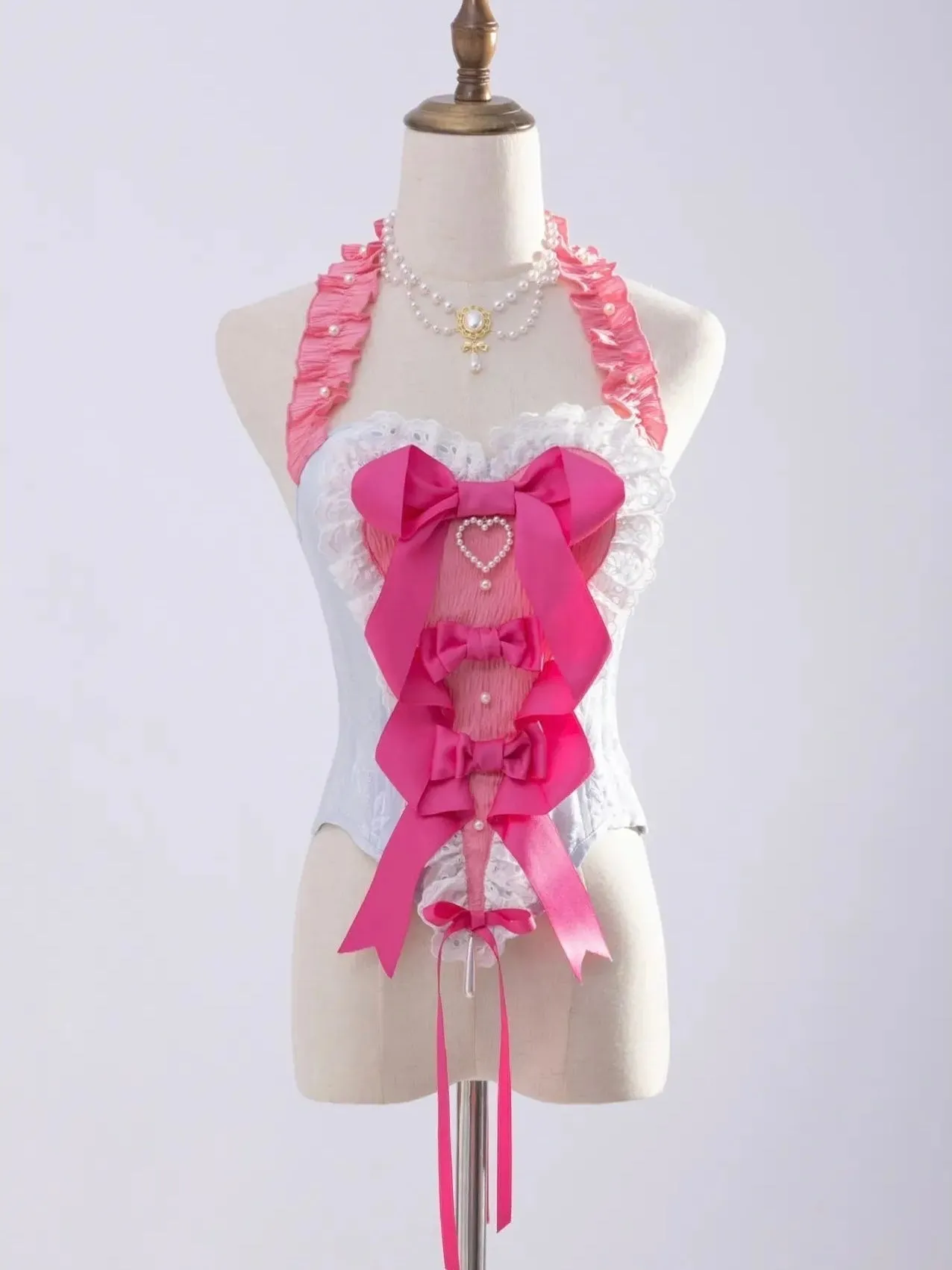 [PeilieeShop x Stasera] Ribbon Poem Handmade Corset Top Christmas